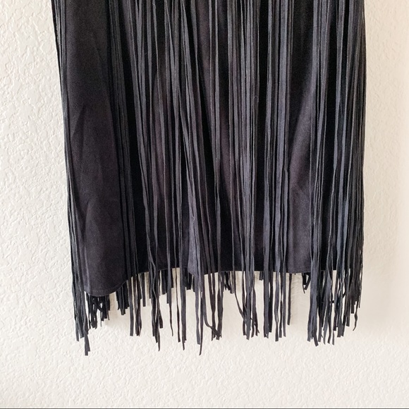 Black Angl Fringe Dress, M - Picture 6 of 8